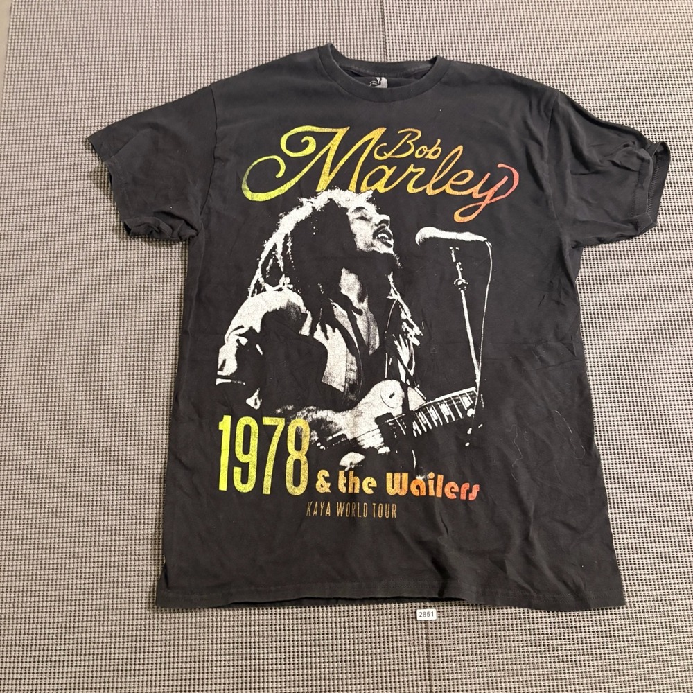 Zion Rootswear Bob Marley & The Wailers 1978 Kaya World Tour T-Shirt Black M